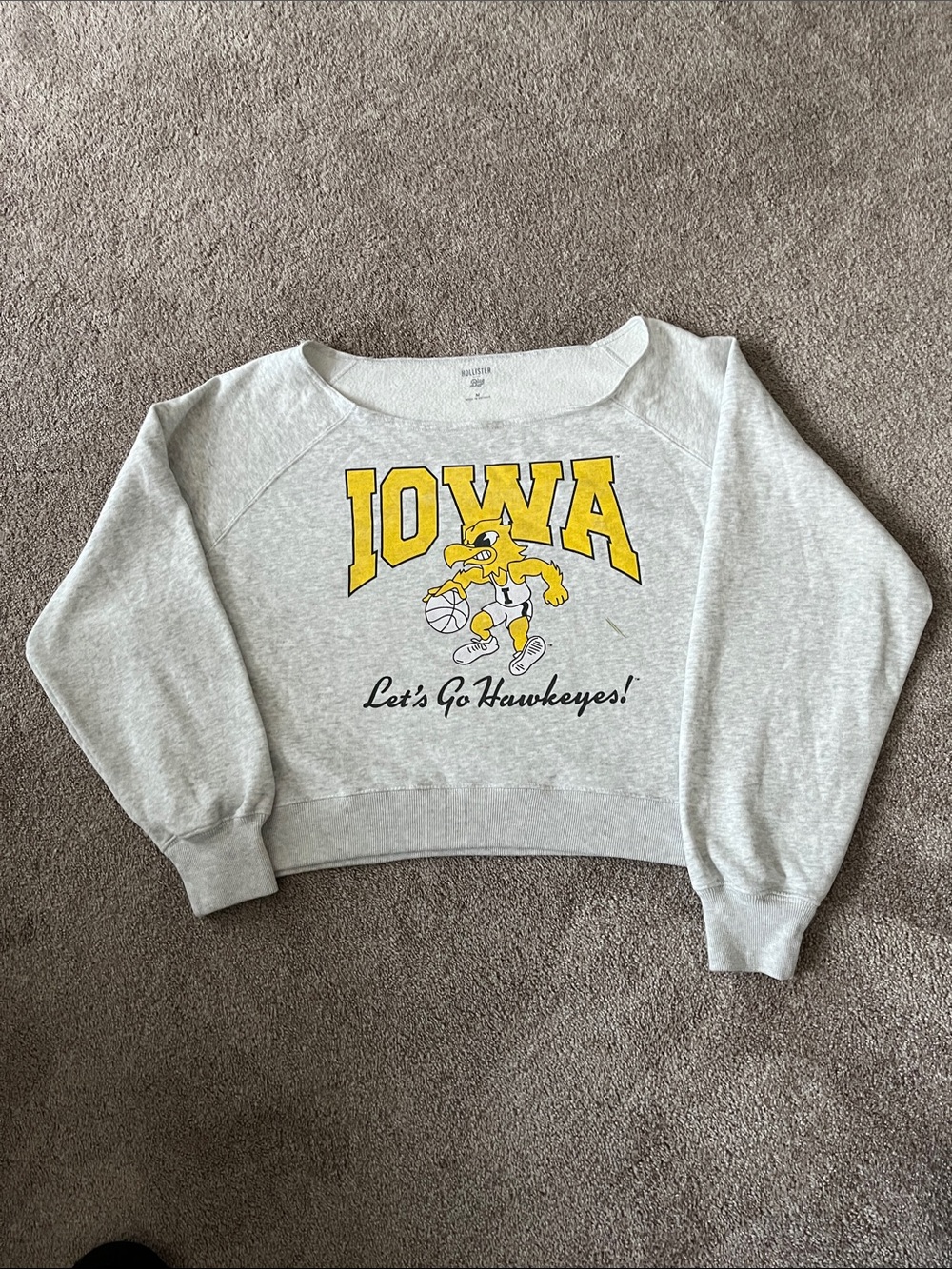 Iowa Yellow Graphic Sweatshirt - Grey